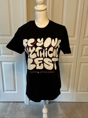 Save The Children Black Graphic Tee - Beyond Mythical Best